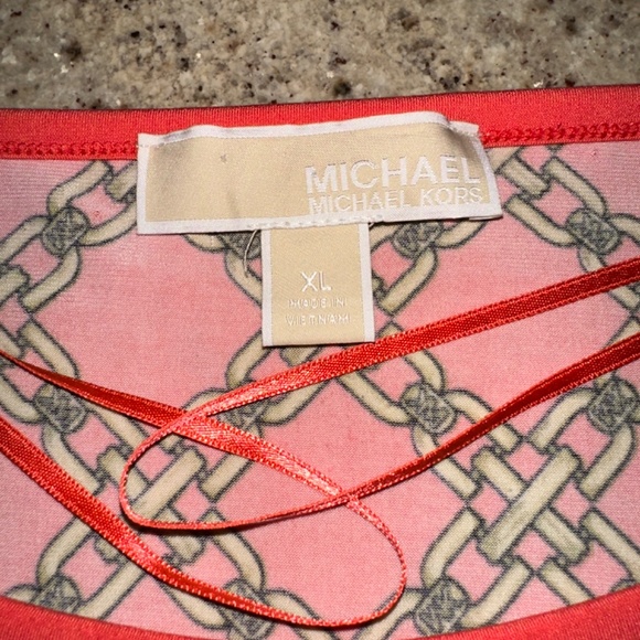 MICHAEL Michael Kors Orange Geometric Midi Dress - Picture 6 of 7